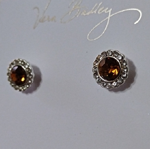 VERA BRADLEY Yellow Topaz Earrings Set In Silver! - Picture 6 of 10